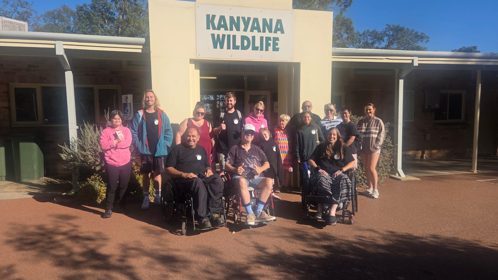 Happiness Crew staff and participants together in the community